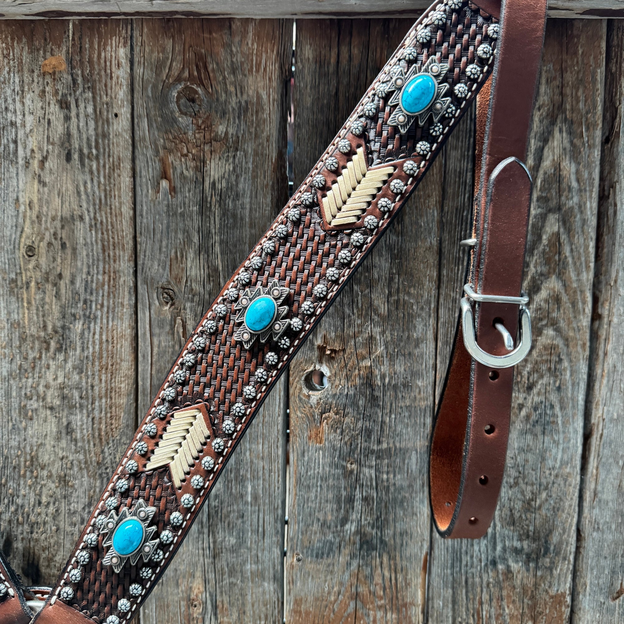 Rawhide South West One Ear Headstall and Breastcollar Tack Set 