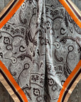 35X35" Brown and Tan Paisley Wild Rag / Scarf WR3446