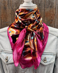 35X35" Fuchsia Floral Wild Rag / Scarf WR3444