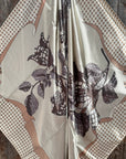 35X35" Tan and Cream Wild Rag / Scarf WR3305