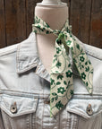 Green Western Skinny Mini Wild Rag Scarf / Cowgirl Necktie  