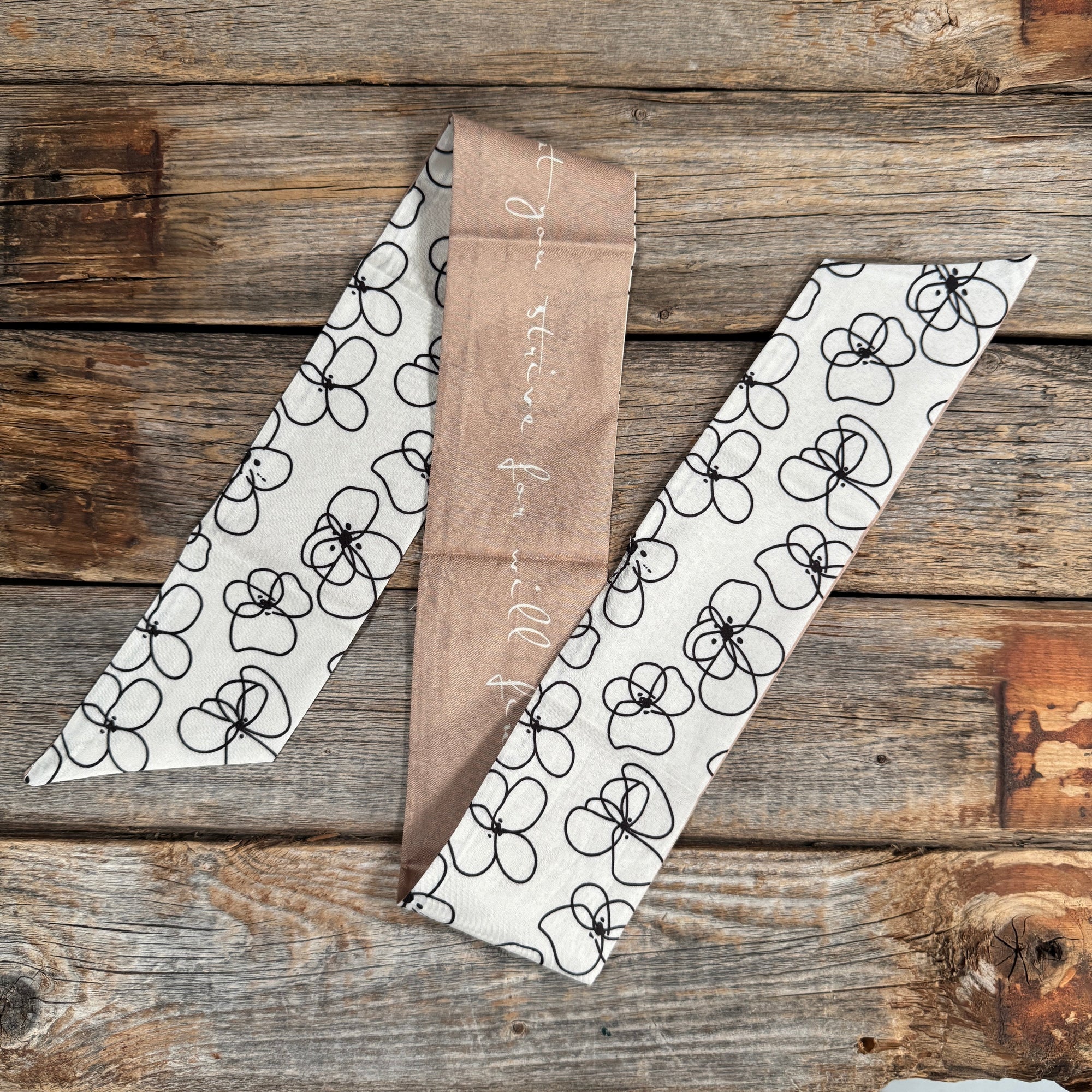 Cream Western Skinny Mini Wild Rag Scarf / Cowgirl Necktie  