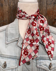 Red Western Skinny Mini Wild Rag Scarf / Cowgirl Necktie  