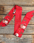 Red Holiday Western Skinny Mini Wild Rag Scarf / Cowgirl Necktie  