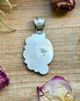 Sterling Silver Palomino Variscite Half Cluster Pendant – Handmade by Artist Shay Pfeiffer