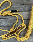 Yellow Mule Tape Rose Halter