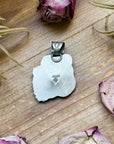 Sterling Silver Autumn Spiny Oyster Buffalo Pendant – Handmade by Artist Shay Pfeiffer