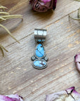 Sterling Silver Golden Hill Turquoise Drop Bar Pendant – Handmade by Jason Oggs