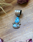 Sterling Silver Golden Hill Turquoise Drop Bar Pendant – Handmade by Jason Oggs