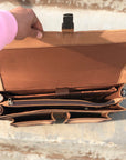 Burn Tooled Horse Leather briefcase