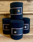 Halter Ego® Black and Gunmetal Fleece Bandages