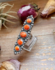 Sterling Silver Orange Spiny Oyster Crawler Ring – Size 8.5 – Artist Shay Pfeiffer