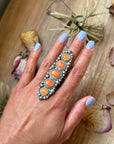 Sterling Silver Orange Spiny Oyster Crawler Ring – Size 8.5 – Artist Shay Pfeiffer