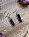 Sterling Silver Purple Spiny Oyster Dangle Earrings – Handmade by Artist Jason Ogg