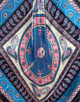 35X35"  Blue/Pink/Purple Paisley Wild Rag / Scarf WR3406X