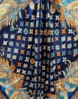35X35"  Blue Multi-Floral Wild Rag / Scarf WR914X