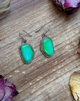 Sterling Silver Sonoran Turquoise Dangle Earrings – Handmade by Artist Jason Ogg