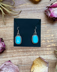 Sterling Silver Big Nugget Turquoise Dangle Earrings – Handmade by Artist Jason Ogg