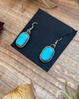 Sterling Silver Big Nugget Turquoise Dangle Earrings – Handmade by Artist Jason Ogg