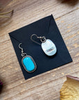 Sterling Silver Big Nugget Turquoise Dangle Earrings – Handmade by Artist Jason Ogg