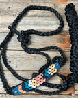Black Mule Tape Triple Flower Halter