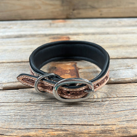 Brown and Blue Beaded Dog Collar #DC438
