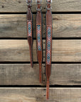 Tooled Peach and Turquoise Leather Beaded Dog Collar 
