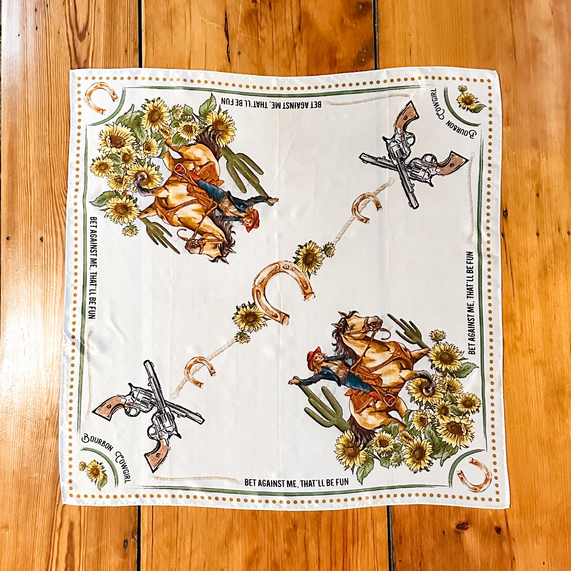 Bet Against Me That&#39;ll Be Fun Wild Rag Scarf by Bourbon Cowgirl