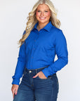 BLUE PERFORMANCE RODEO SHIRT