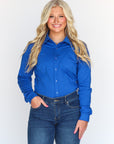 BLUE PERFORMANCE RODEO SHIRT