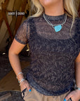 Lariat Mesh Top