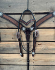 Foxtail Clear One Ear Headstall & Breastcollar Tack Set 