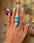Sterling Silver Golden Hill Turquoise Adjustable Ring