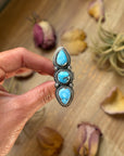 Sterling Silver Golden Hill Turquoise Adjustable Ring