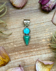 peSterling Silver Golden Hill & Green Turquoise Pendant –