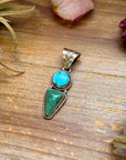peSterling Silver Golden Hill & Green Turquoise Pendant –