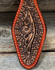 Two Tone Leather Hand Painted Key Chain