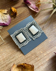 Sterling Silver Square Stud Earrings – Artist Leander Tahe – USA Made (Duplicate)