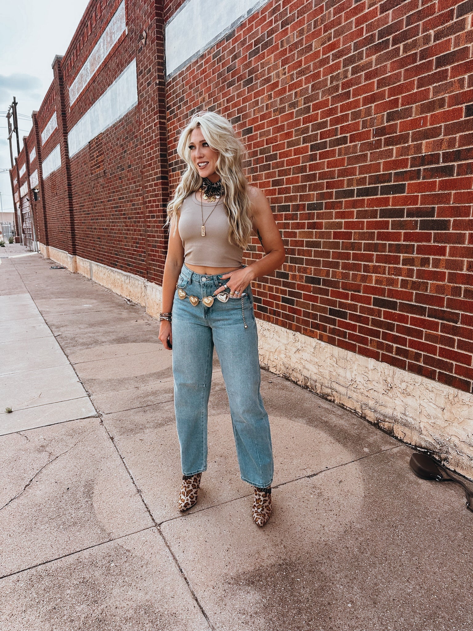 The Hattie Heart Belt in Gold