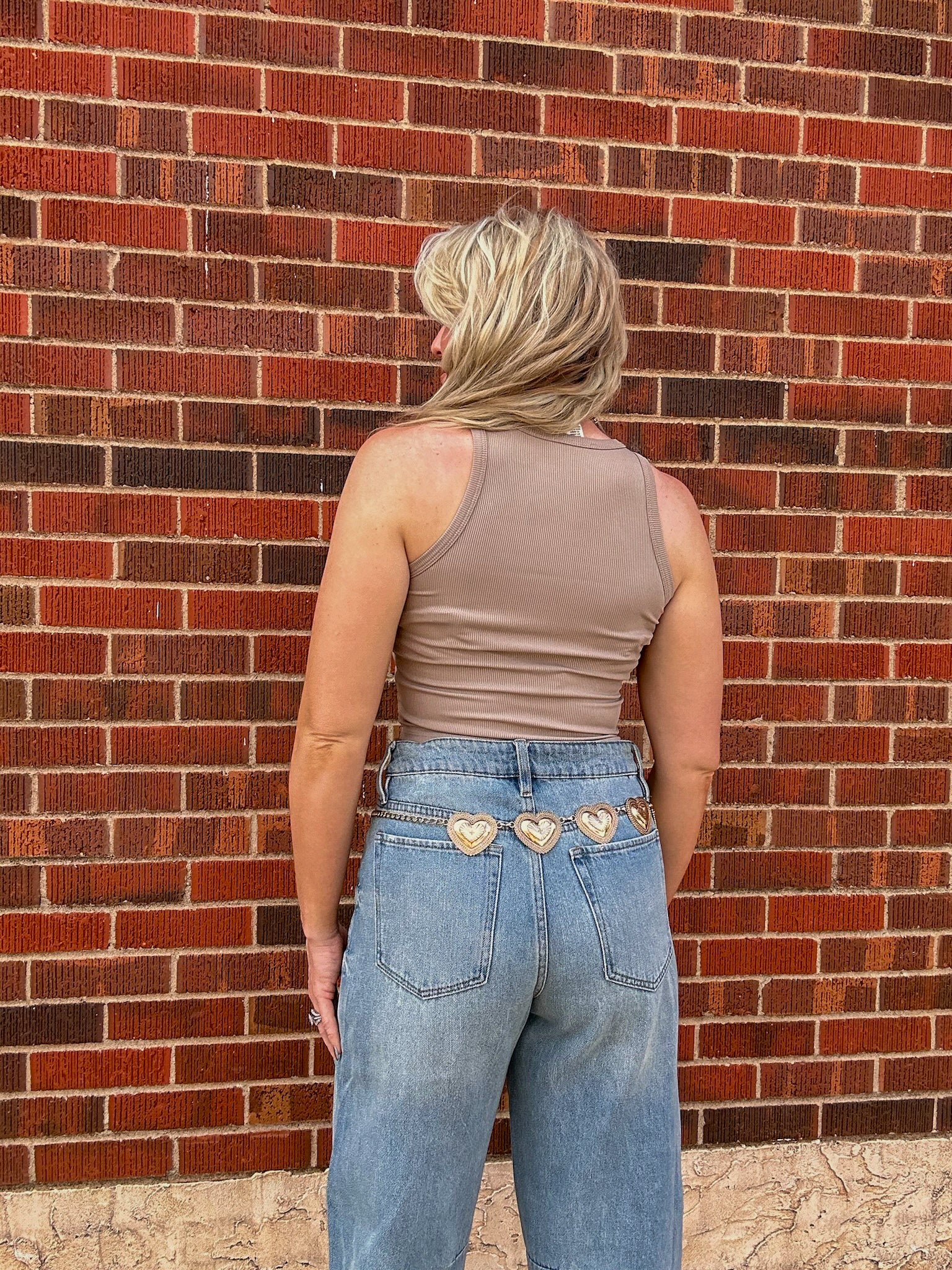 The Hattie Heart Belt in Gold