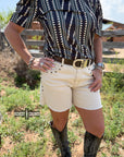 CREAM- Shenandoah Stud Shorts