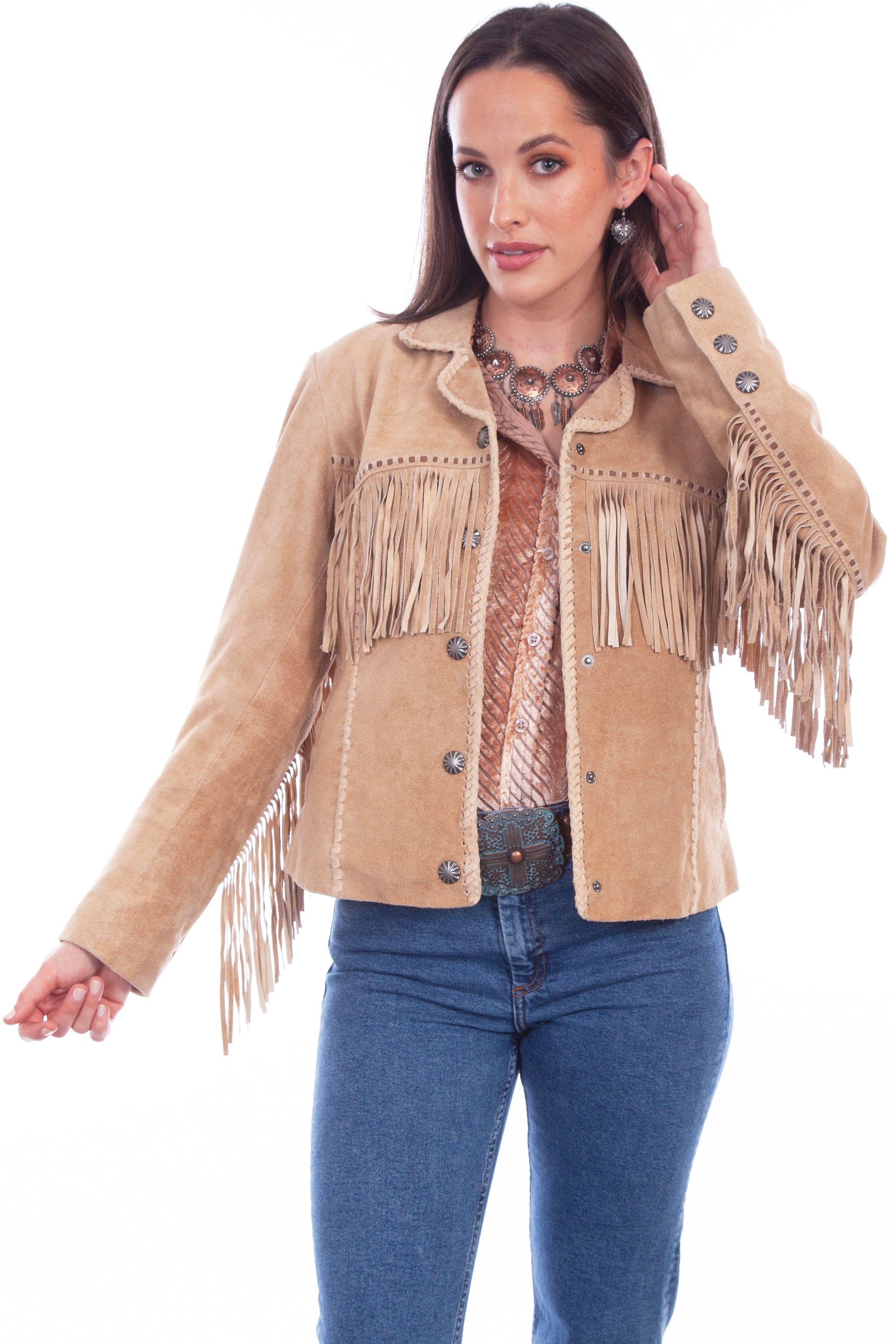 Fringe/lacing Jacket - L1080