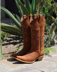 L6274 - WOMEN'S EMBROIDERY SHEDRON SNIP TOE CIRCLE G COWBOY BOOT