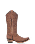 L6274 - WOMEN'S EMBROIDERY SHEDRON SNIP TOE CIRCLE G COWBOY BOOT