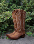 L6277 - WOMEN'S EMBROIDERY SAND SNIP TOE CIRGLE G COWBOY BOOT