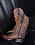 L6300 - MEN'S EMBROIDERY HONEY WIDE SQUARE TOE CIRCLE G COWBOY BOOT