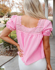 Emely Lace Square Neck Blouse