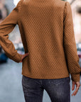 Juliet Quilted Puff Sleeve Pullover Sweatshirt