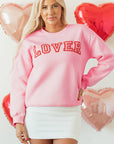 Raya LOVER Puff Print Drop Shoulder Pullover Sweatshirt