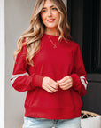 Lennon Varsity Striped Oversized Sweatshirt